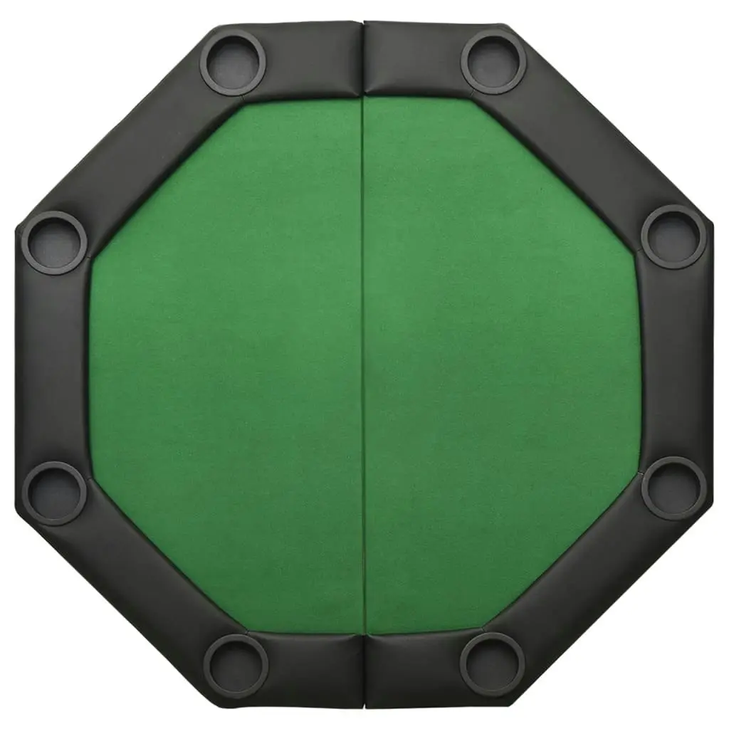 8-Player Folding Poker Table Green 108x108x75 cm 80404