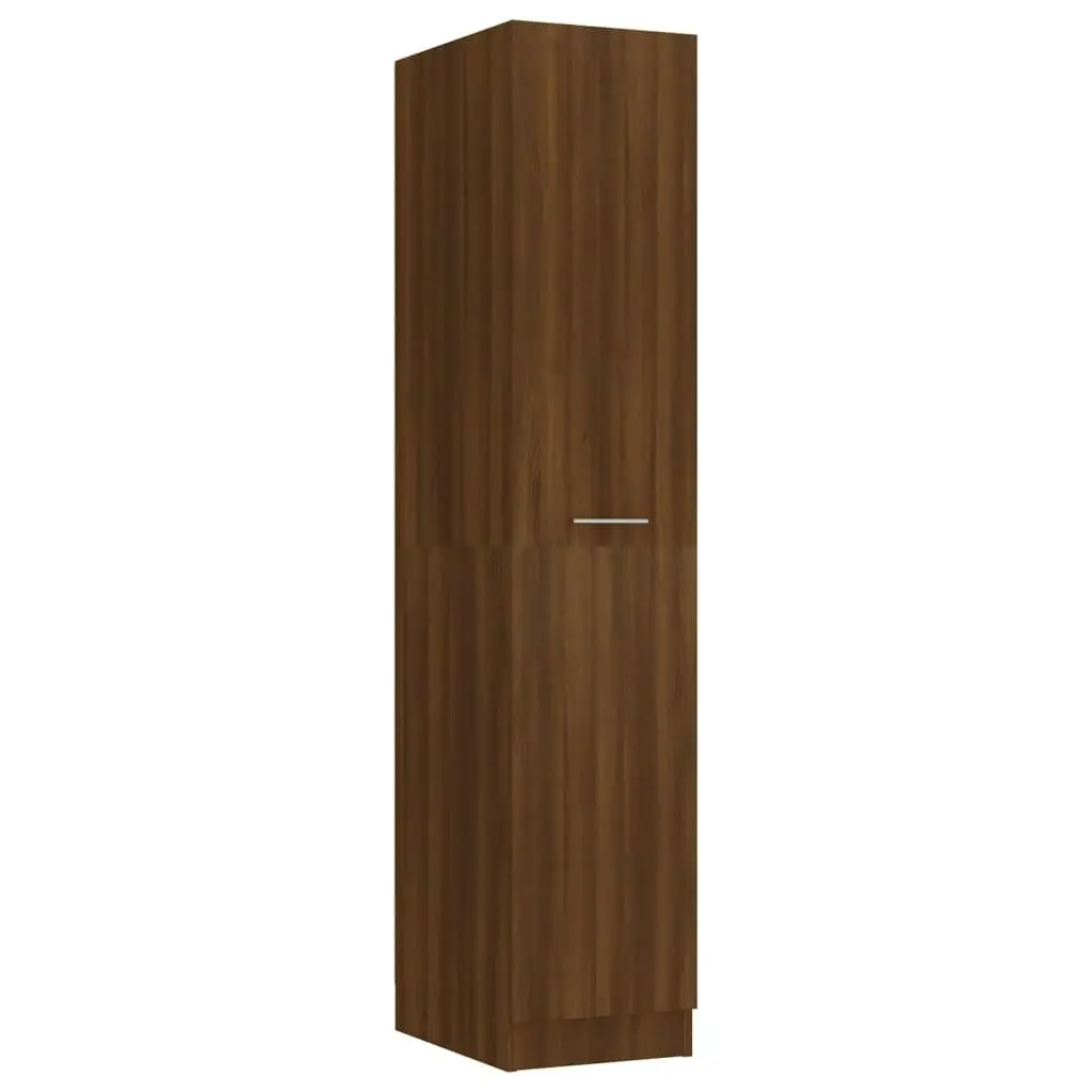 Apothecary Cabinet Brown Oak 30x42.5x150 cm Engineered Wood 815203