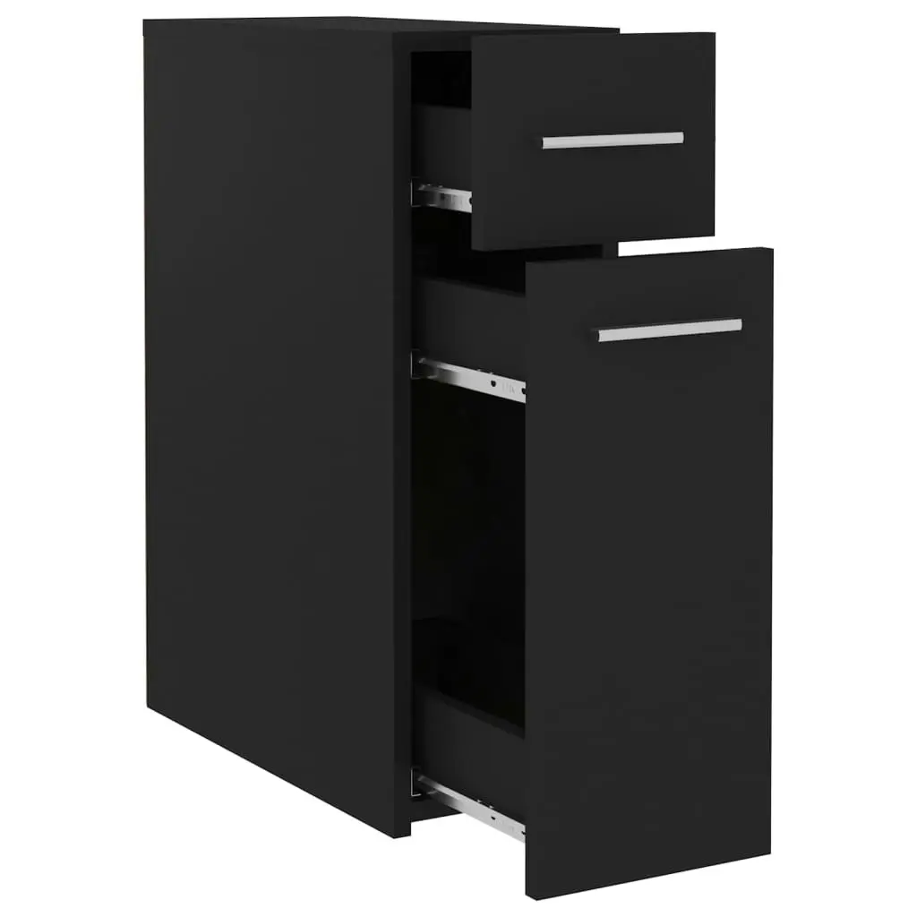 Apothecary Cabinet Black 20x45.5x60 cm Engineered Wood 804212