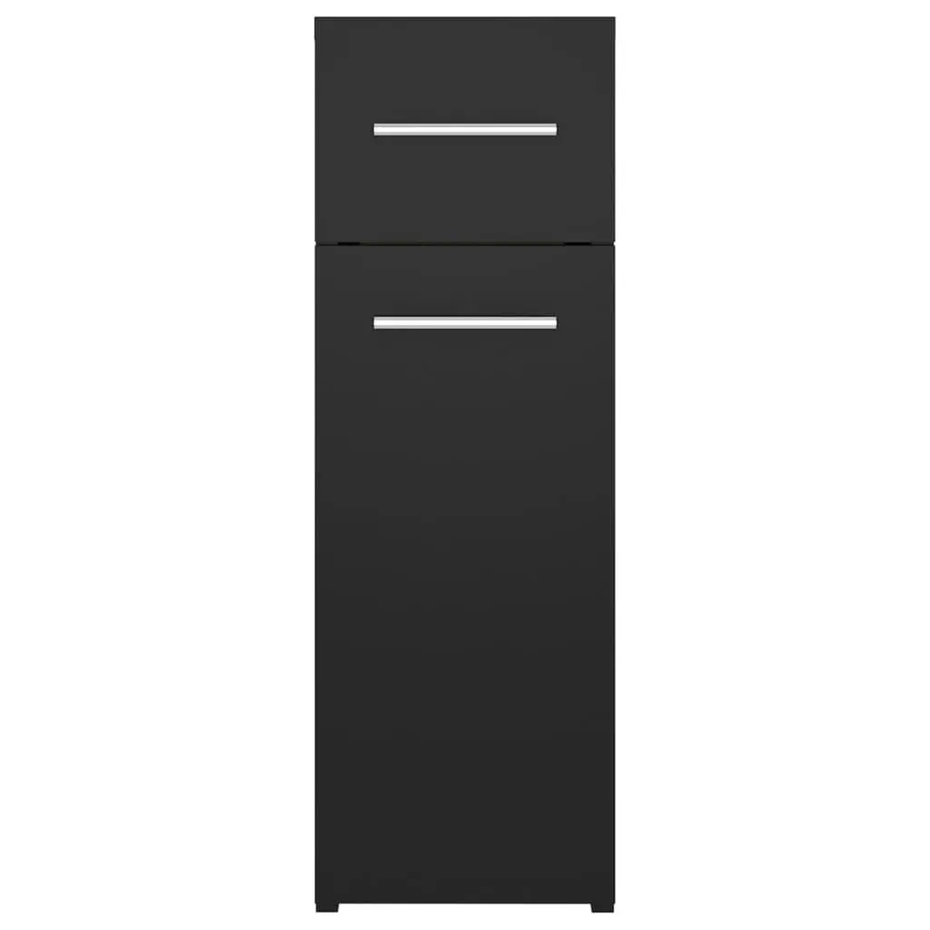 Apothecary Cabinet Black 20x45.5x60 cm Engineered Wood 804212