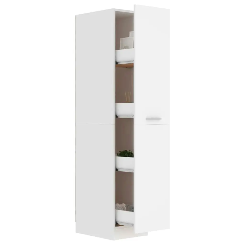 Apothecary Cabinet White 30x42.5x150 cm Engineered Wood 804220