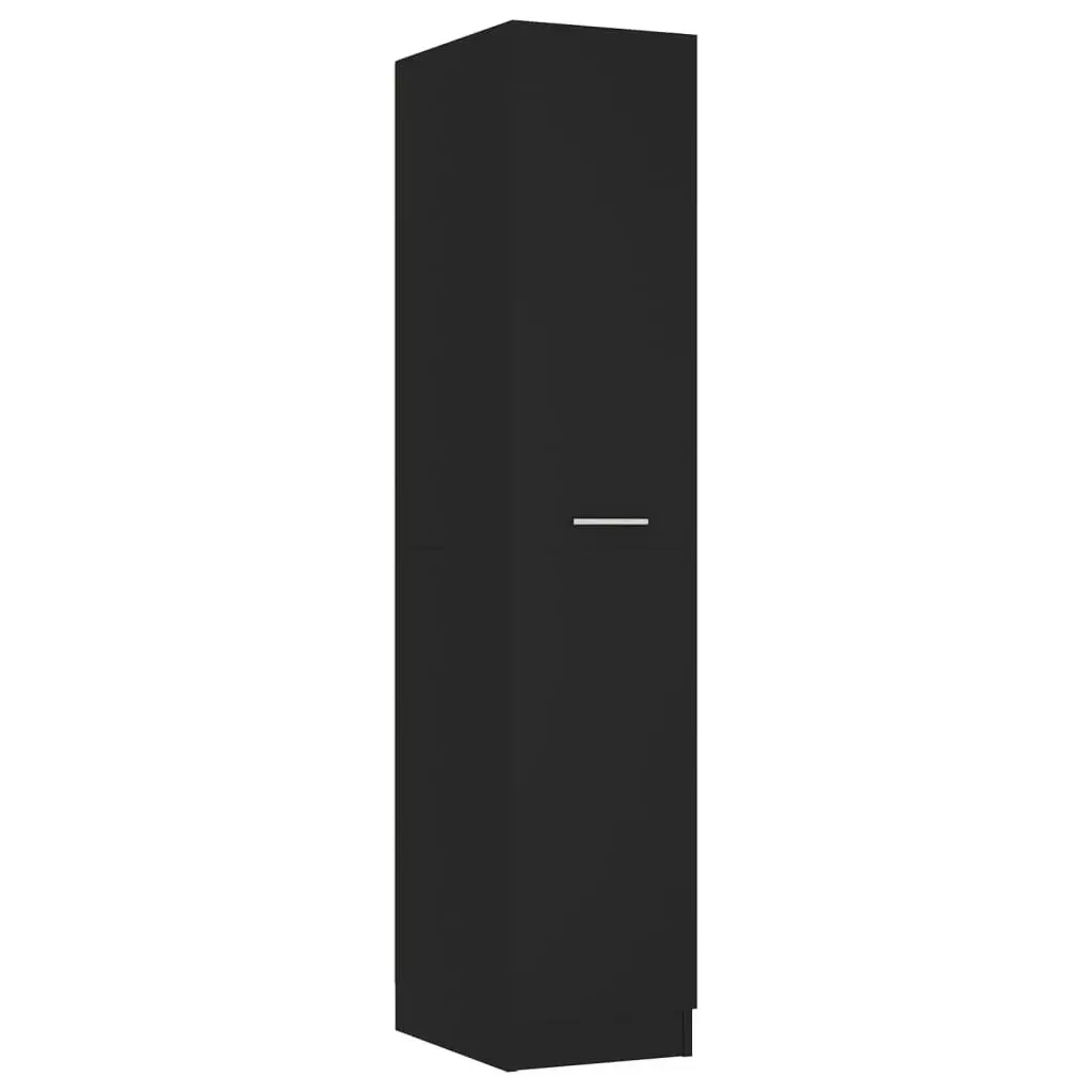 Apothecary Cabinet Black 30x42.5x150 cm Engineered Wood 804221