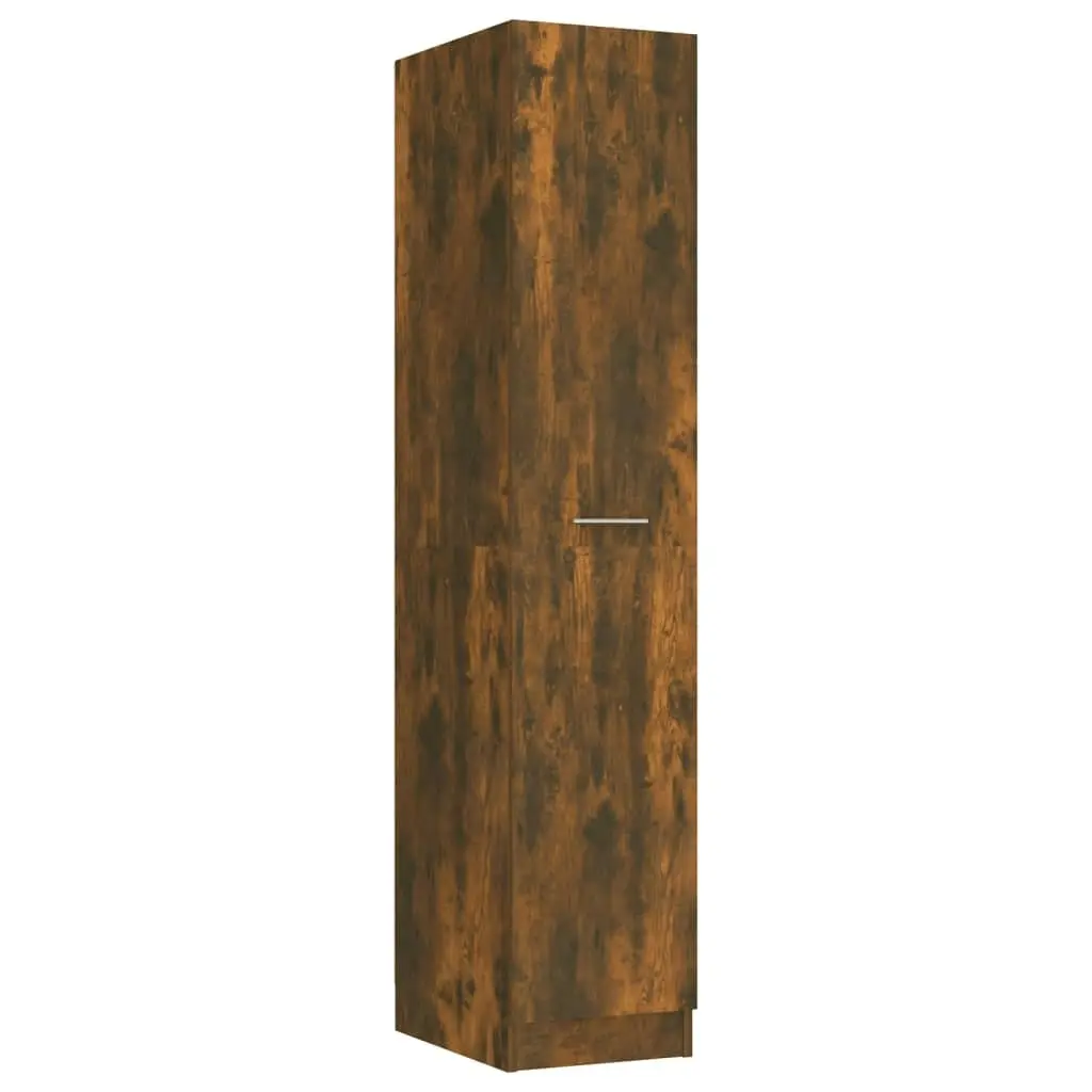 Apothecary Cabinet Smoked Oak 30x42.5x150 cm Engineered Wood 815201