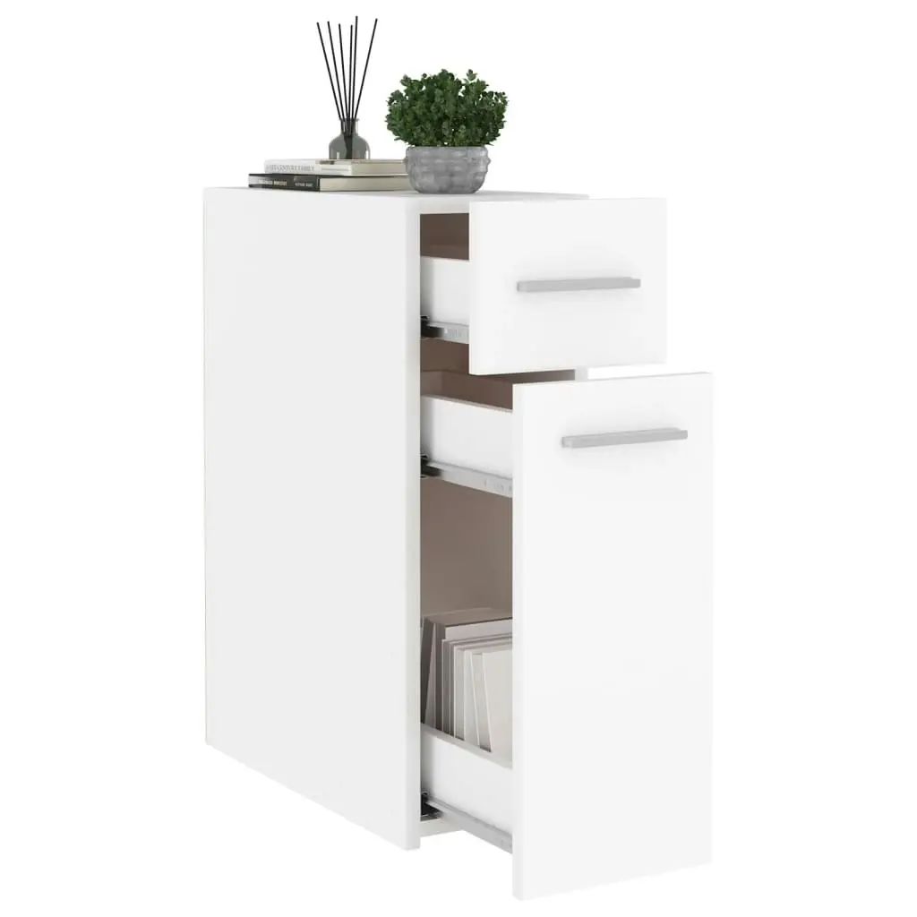 Apothecary Cabinet White 20x45.5x60 cm Engineered Wood 804211