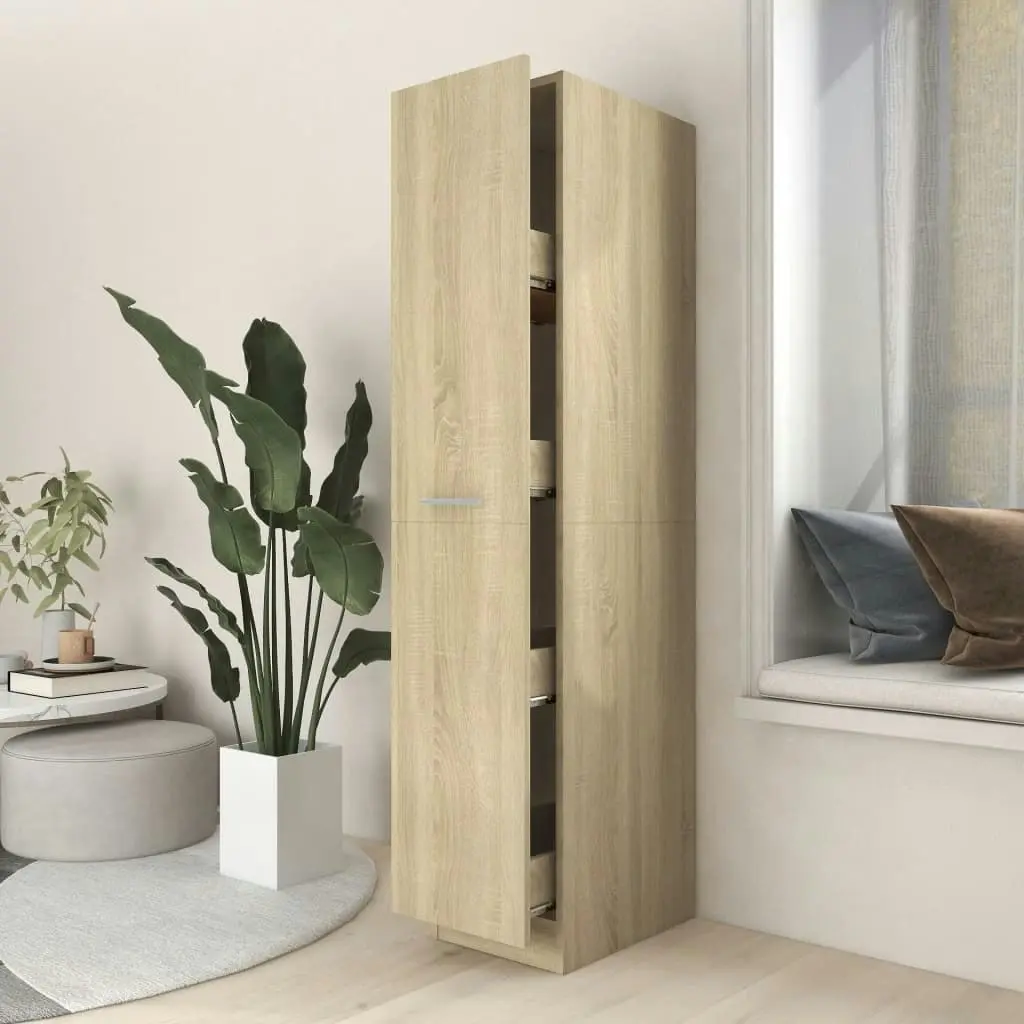 Apothecary Cabinet Sonoma Oak 30x42.5x150 cm Engineered Wood 804223