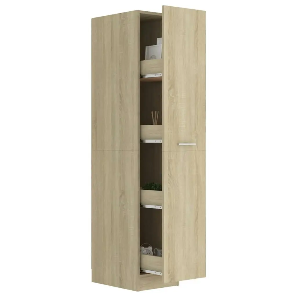 Apothecary Cabinet Sonoma Oak 30x42.5x150 cm Engineered Wood 804223