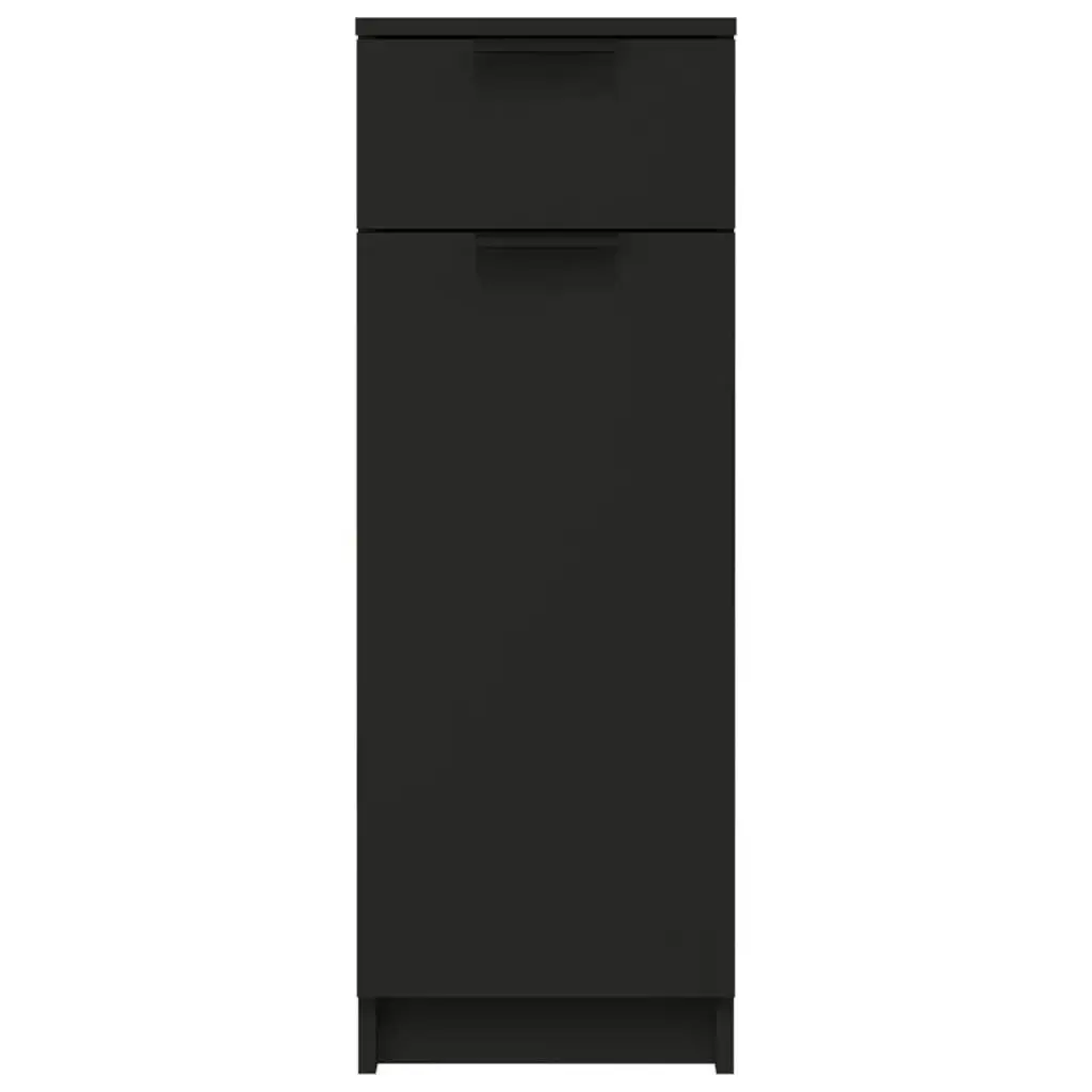 Bathroom Cabinet Black 32x34x90 cm Engineered Wood 811287