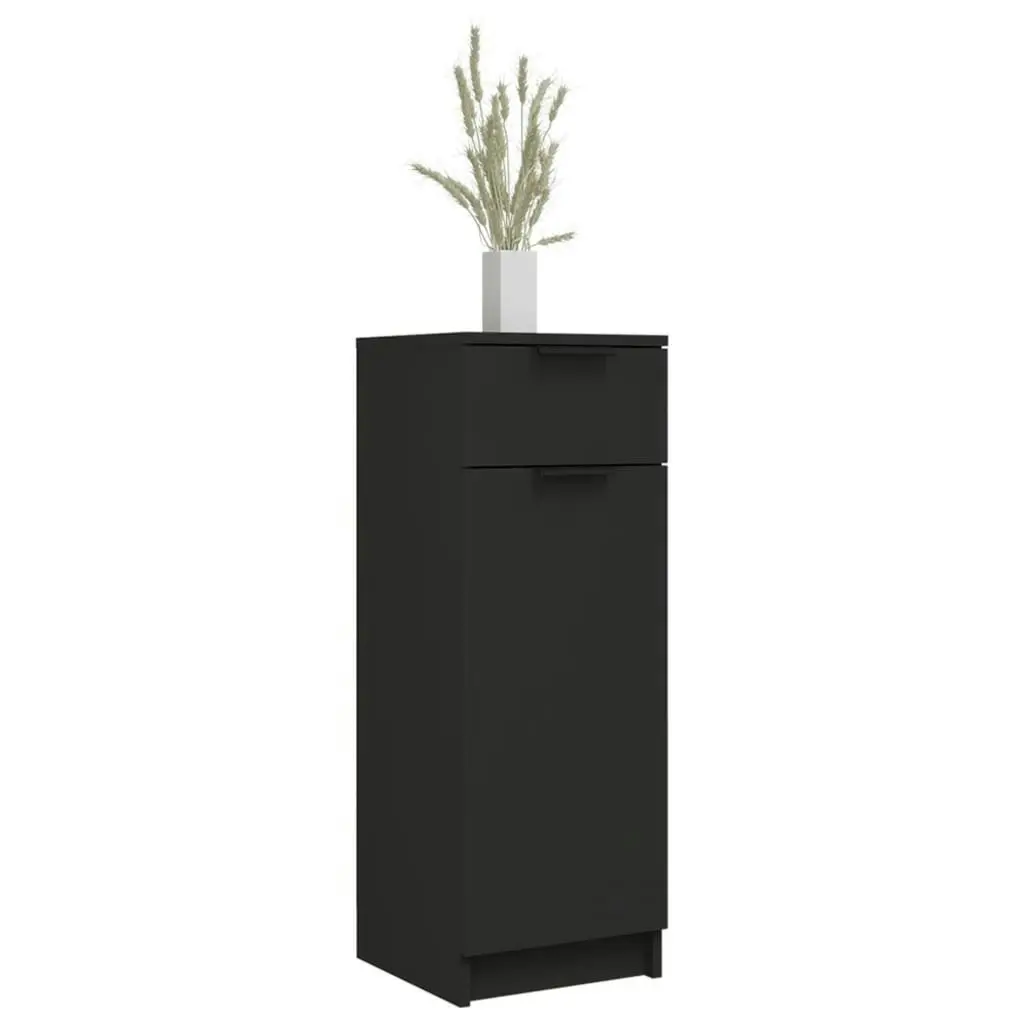 Bathroom Cabinet Black 32x34x90 cm Engineered Wood 811287