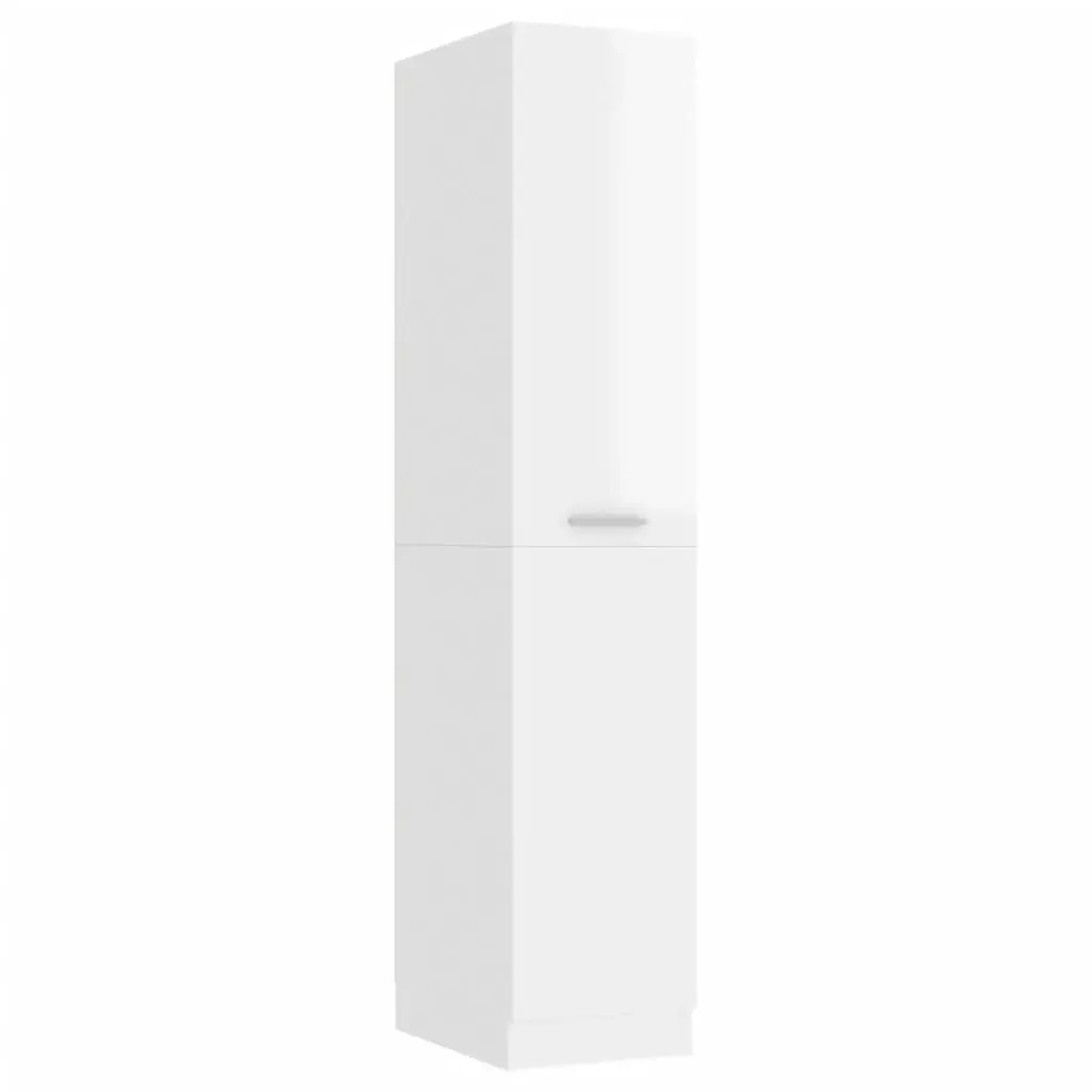 Apothecary Cabinet High Gloss White 30x42.5x150 cm Engineered Wood 804226