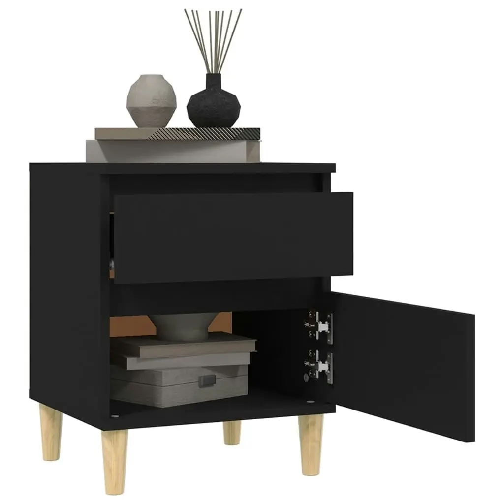 Bedside Cabinet Black 40x35x50 cm 821828