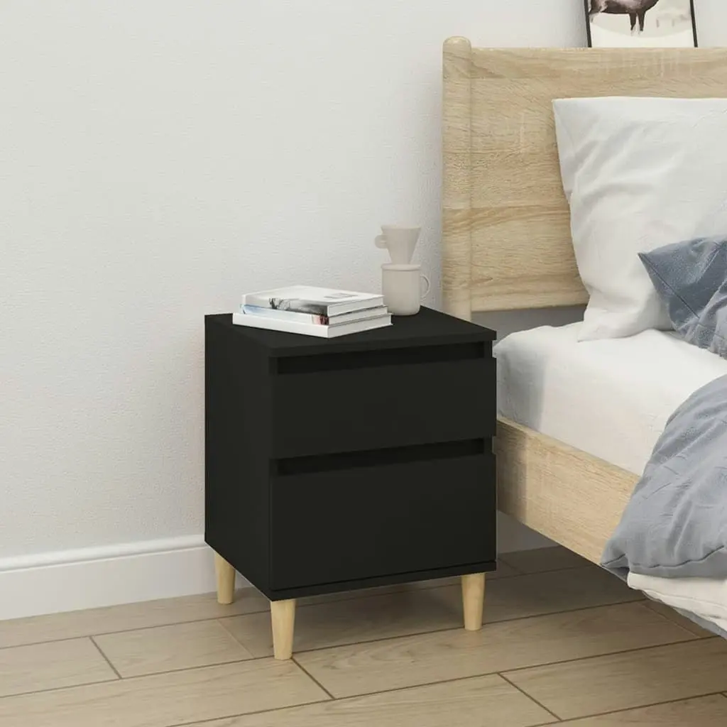 Bedside Cabinet Black 40x35x50 cm 821828