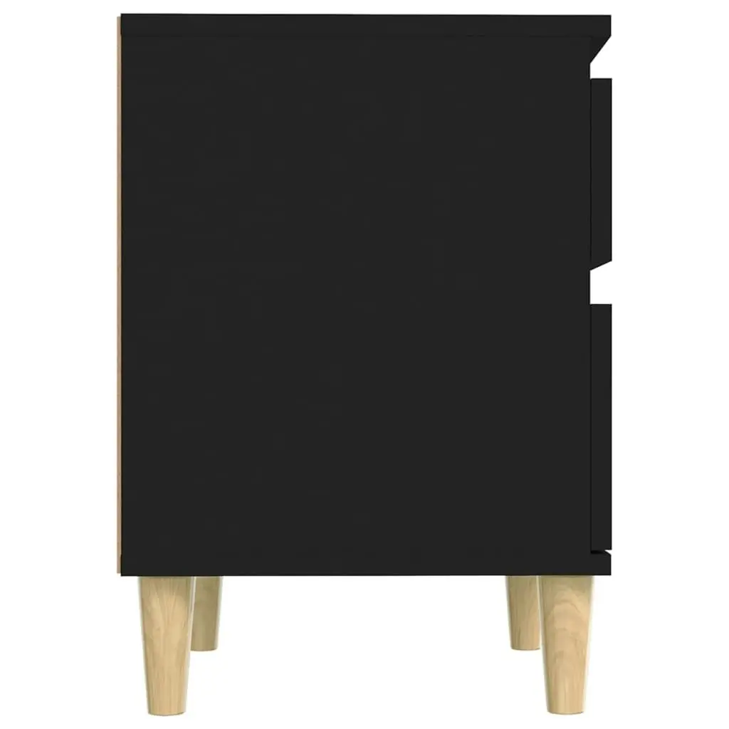 Bedside Cabinet Black 40x35x50 cm 821828