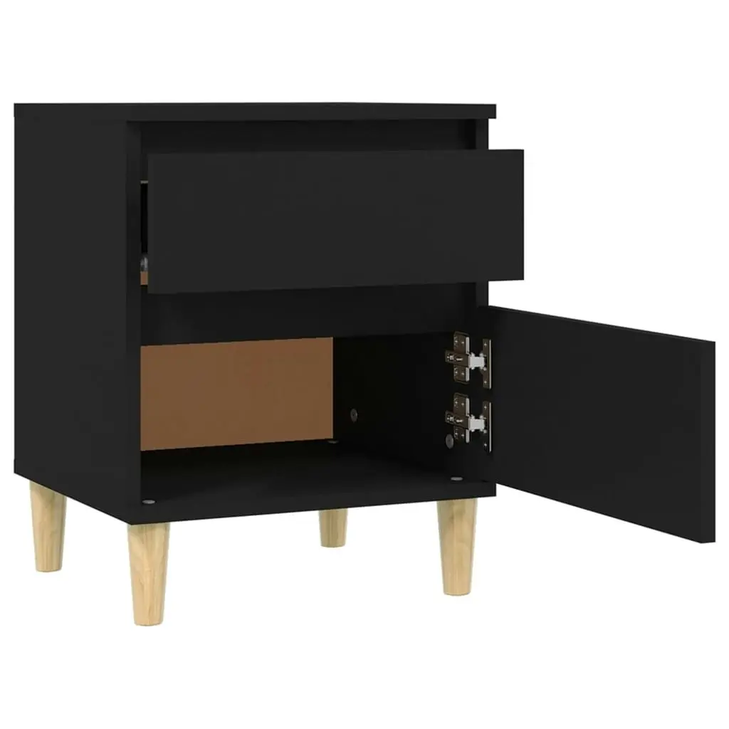 Bedside Cabinet Black 40x35x50 cm 821828