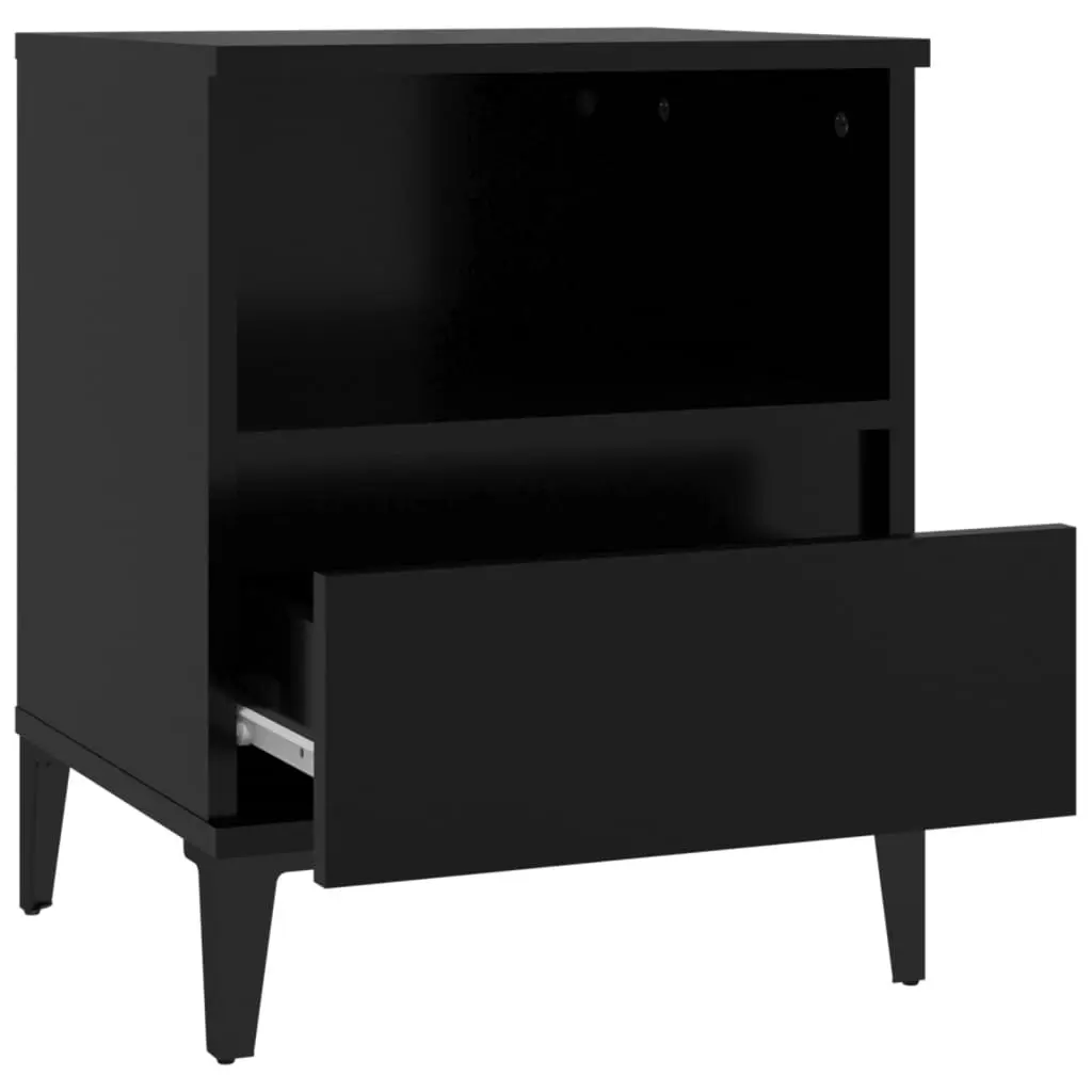 Bedside Cabinet Black 40x35x50 cm 821812