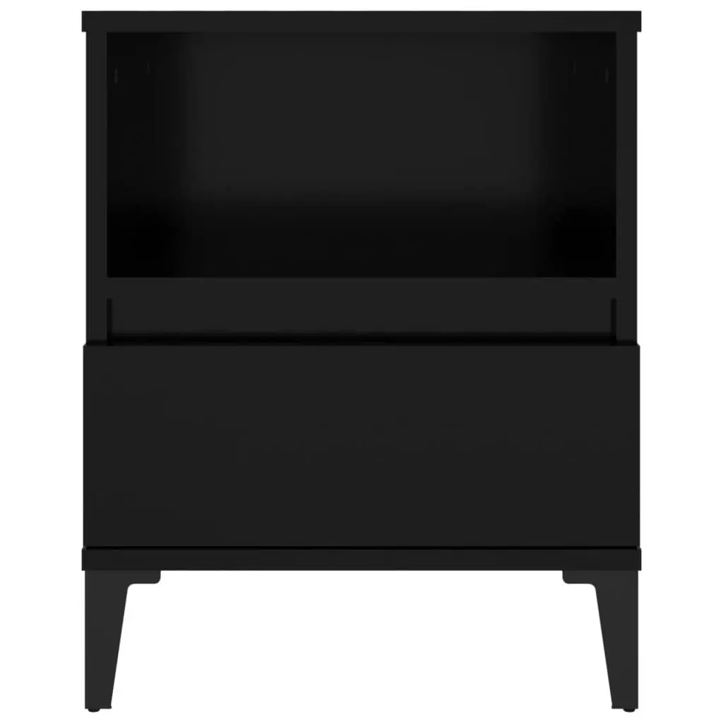 Bedside Cabinet Black 40x35x50 cm 821812