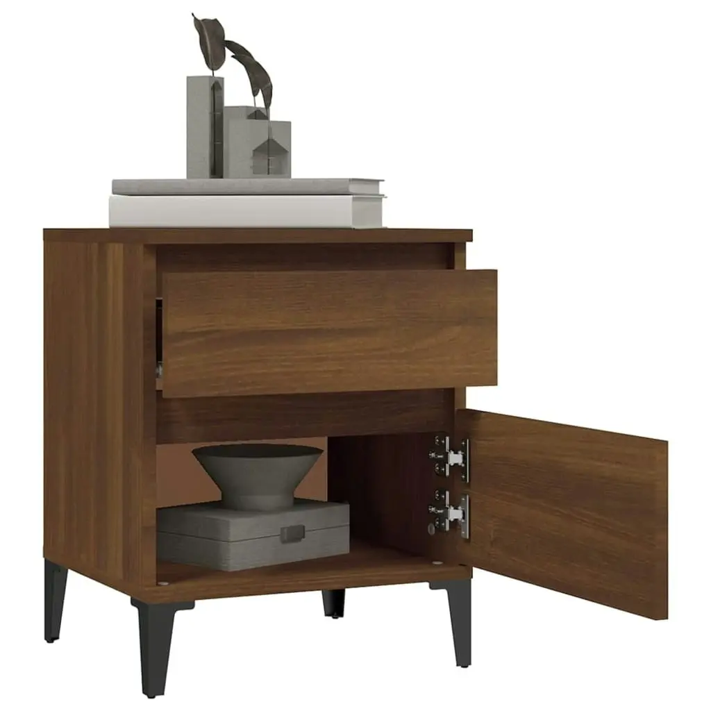 Bedside Cabinet Brown Oak 40x35x50 cm 821856