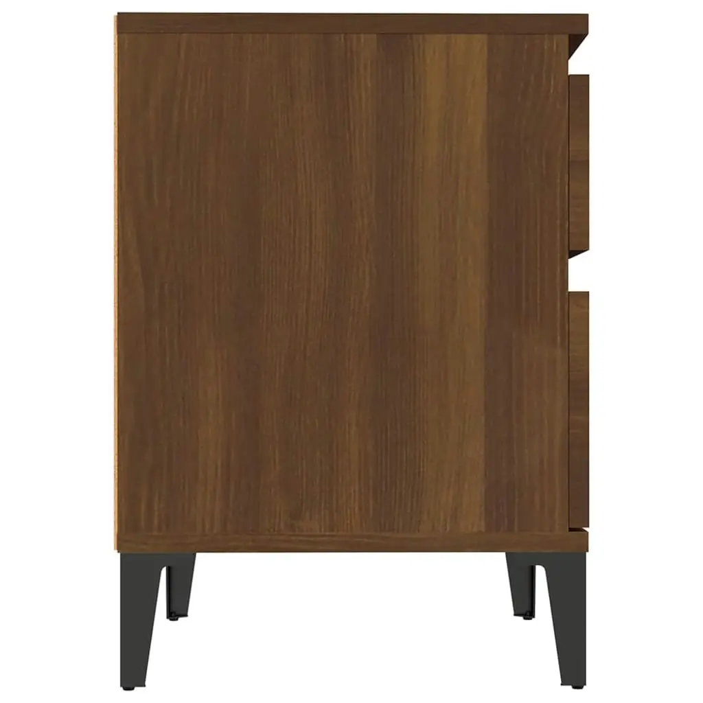 Bedside Cabinet Brown Oak 40x35x50 cm 821856