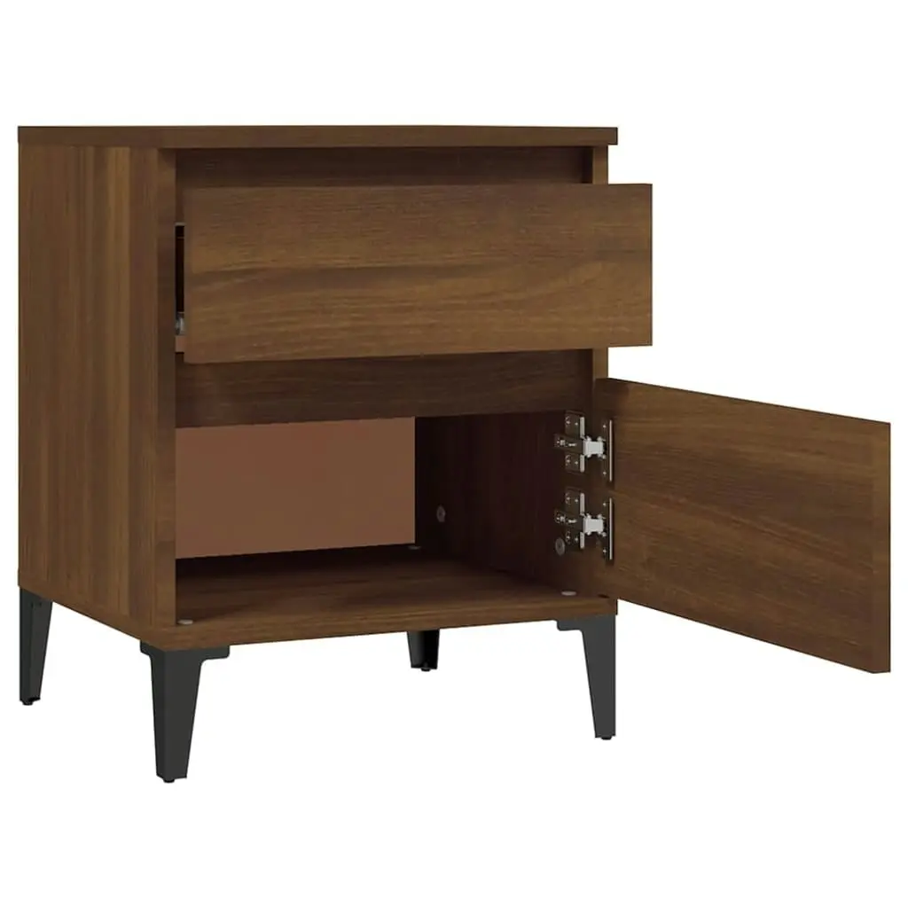 Bedside Cabinet Brown Oak 40x35x50 cm 821856