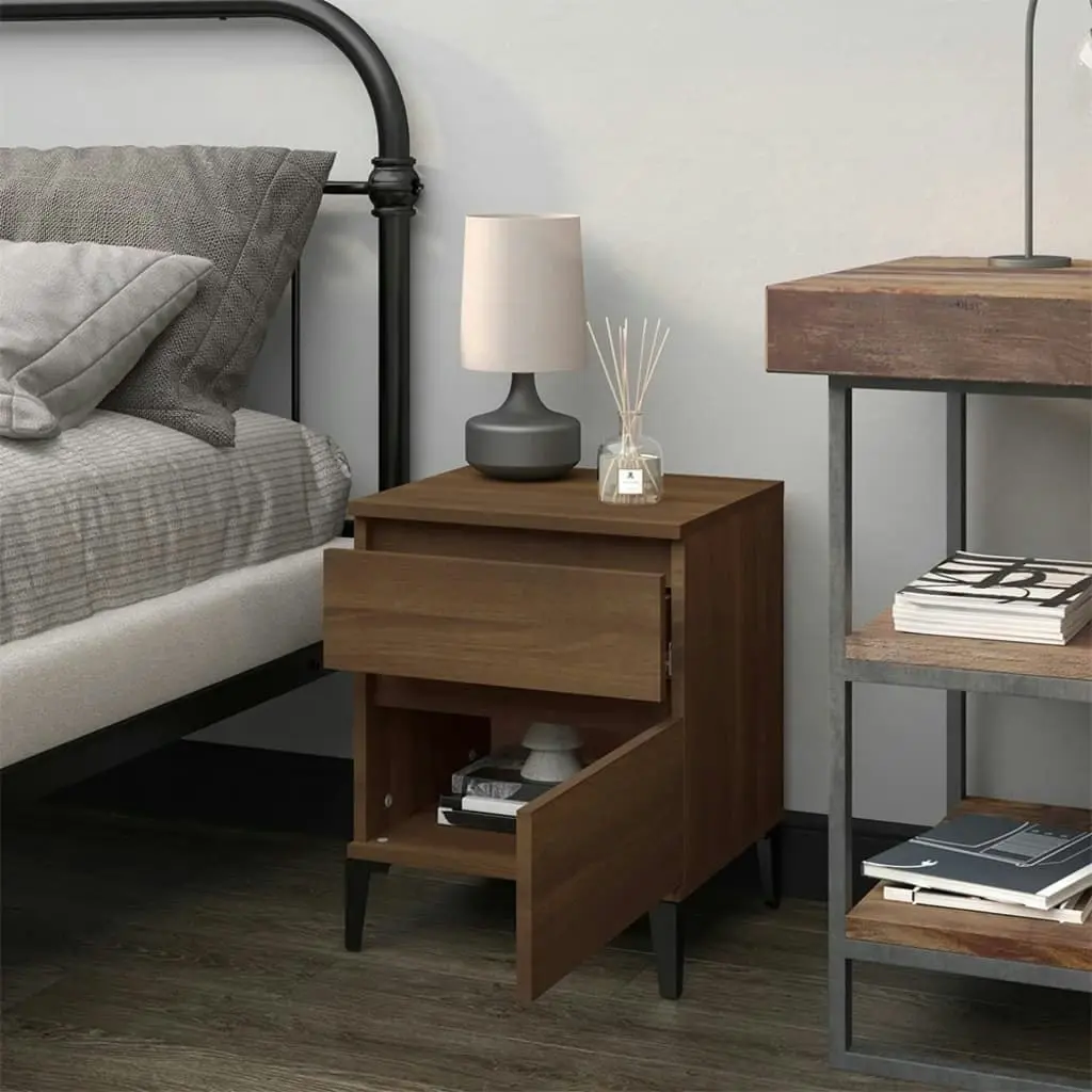 Bedside Cabinet Brown Oak 40x35x50 cm 821856