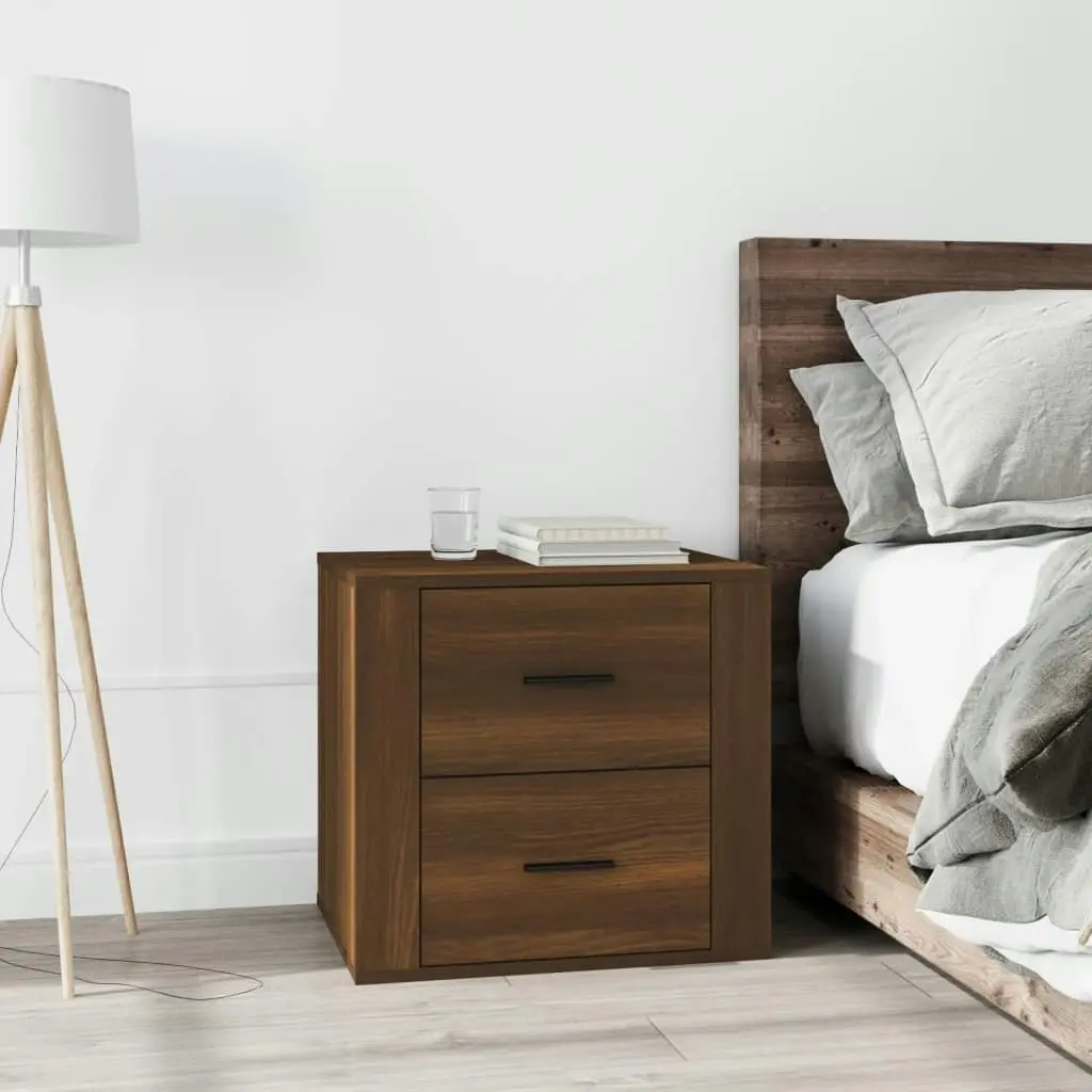 Bedside Cabinet Brown Oak 50x39x47 cm 816711