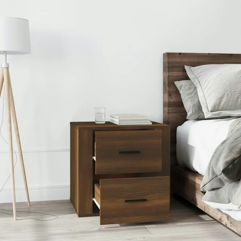 Bedside Cabinet Brown Oak 50x39x47 cm 816711