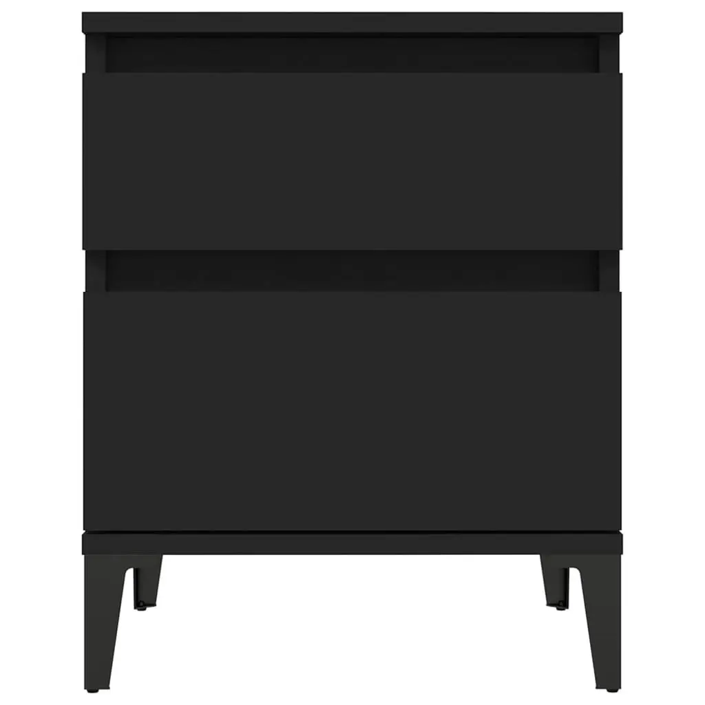 Bedside Cabinet Black 40x35x50 cm 821844