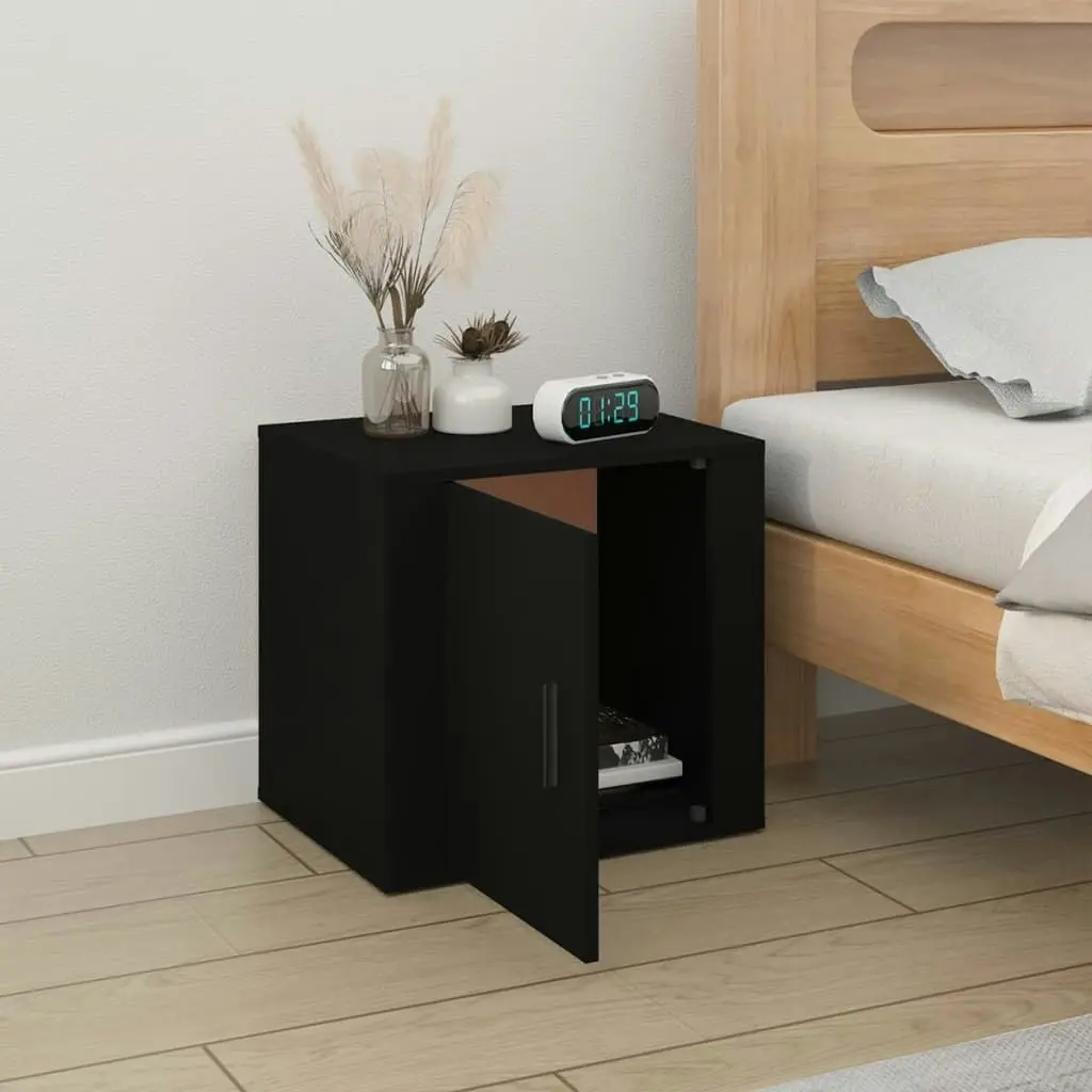 Bedside Cabinet Black 50x39x47 cm 816690