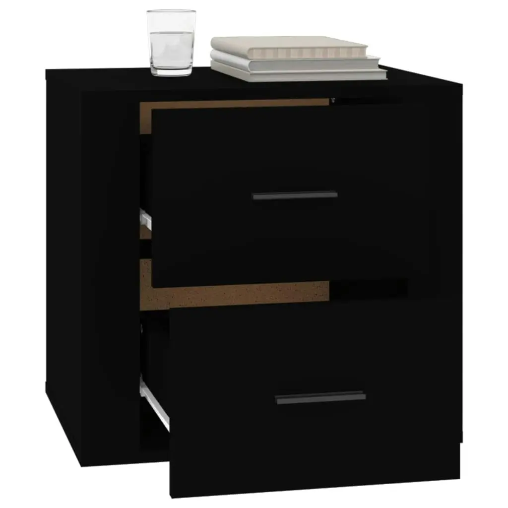 Bedside Cabinet Black 50x39x47 cm 816705