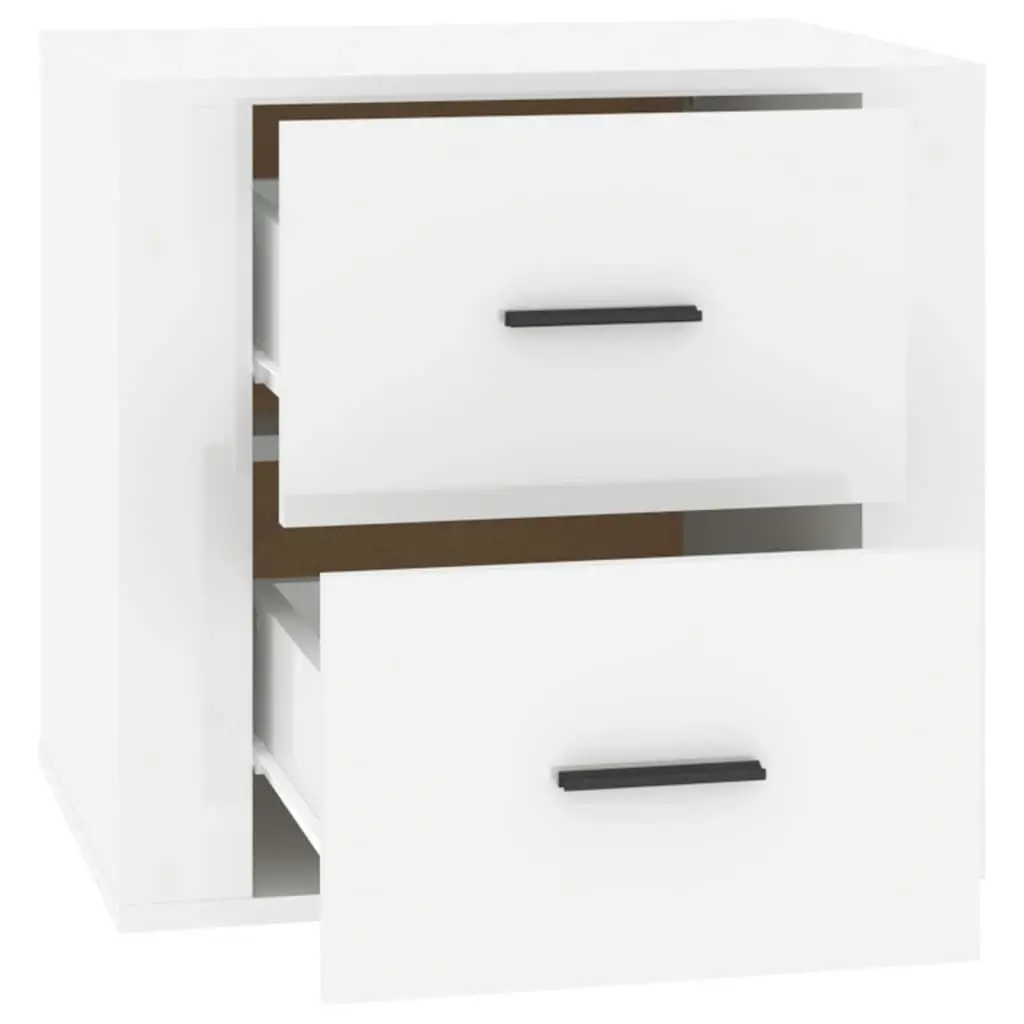 Bedside Cabinet High Gloss White 50x39x47 cm 816706