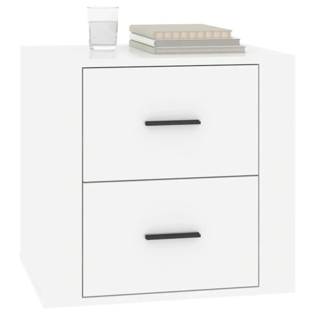 Bedside Cabinet High Gloss White 50x39x47 cm 816706