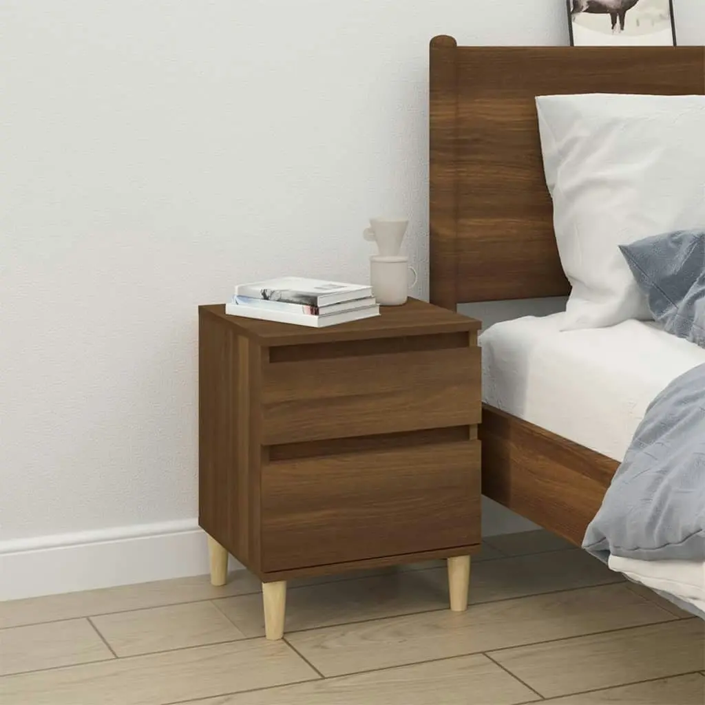 Bedside Cabinet Brown Oak 40x35x50 cm 821840