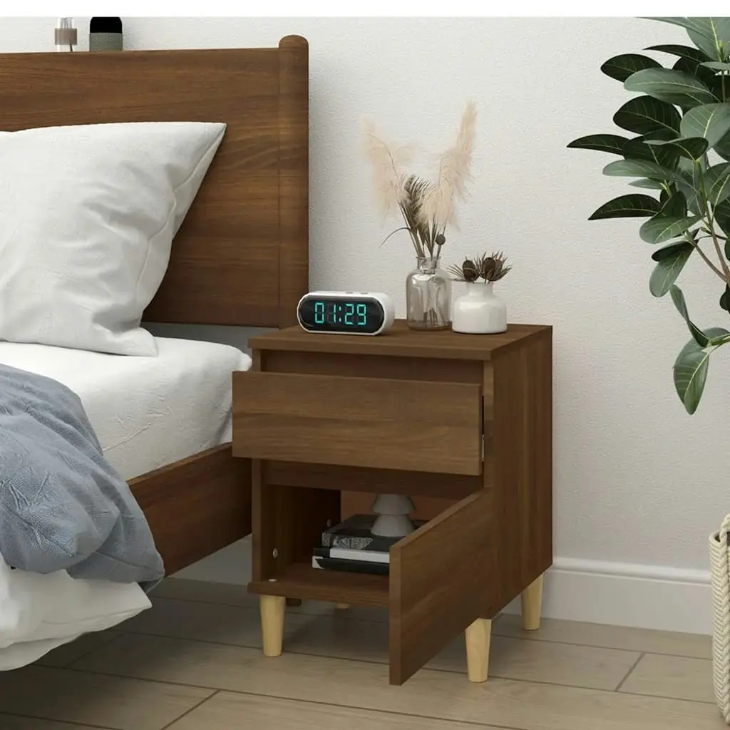 Bedside Cabinet Brown Oak 40x35x50 cm 821840