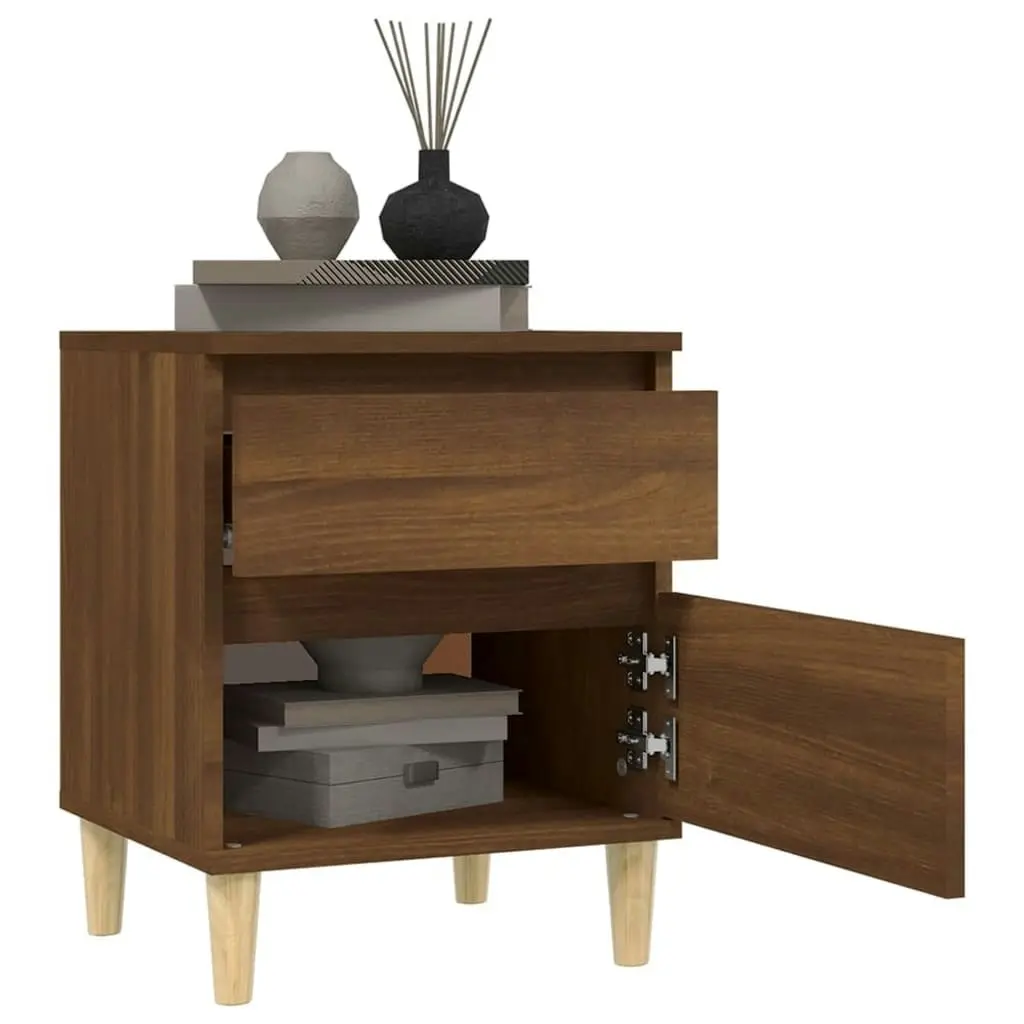 Bedside Cabinet Brown Oak 40x35x50 cm 821840