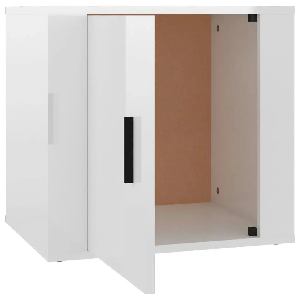 Bedside Cabinet High Gloss White 50x39x47 cm 816692