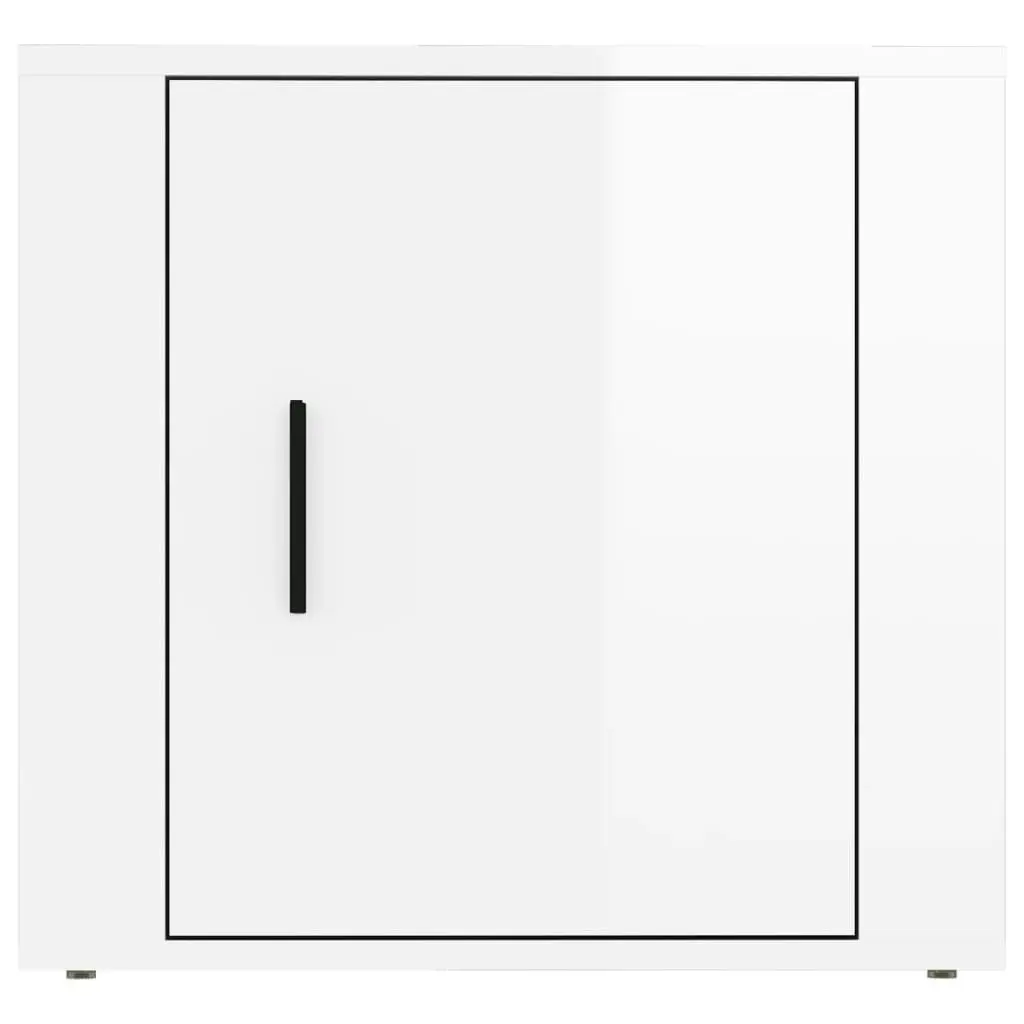 Bedside Cabinet High Gloss White 50x39x47 cm 816692