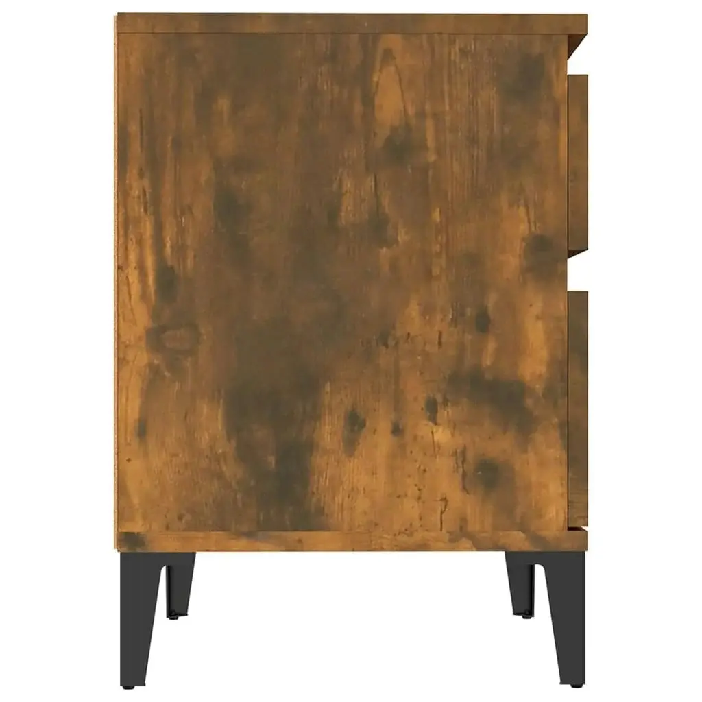 Bedside Cabinet Smoked Oak 40x35x50 cm 821852