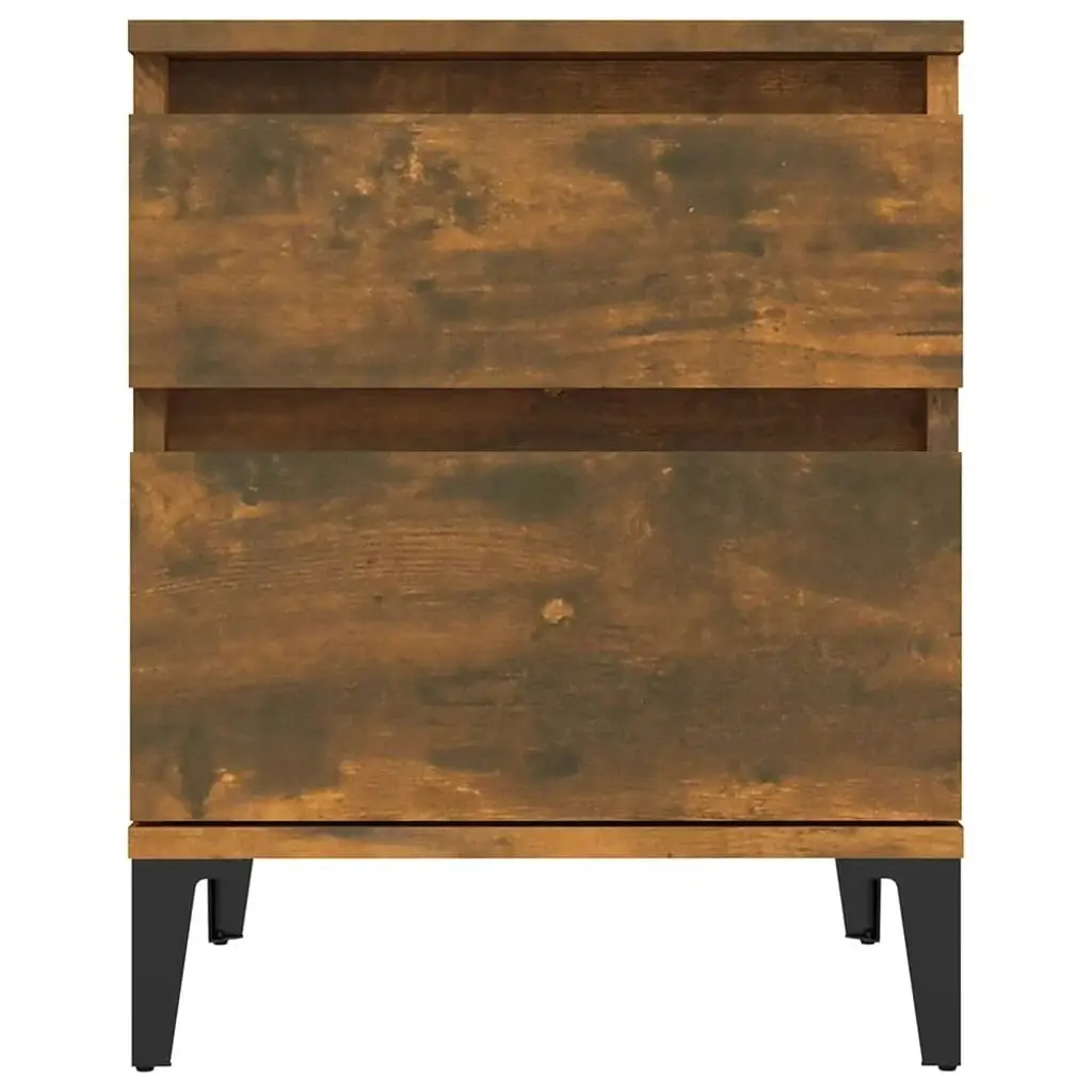 Bedside Cabinet Smoked Oak 40x35x50 cm 821852