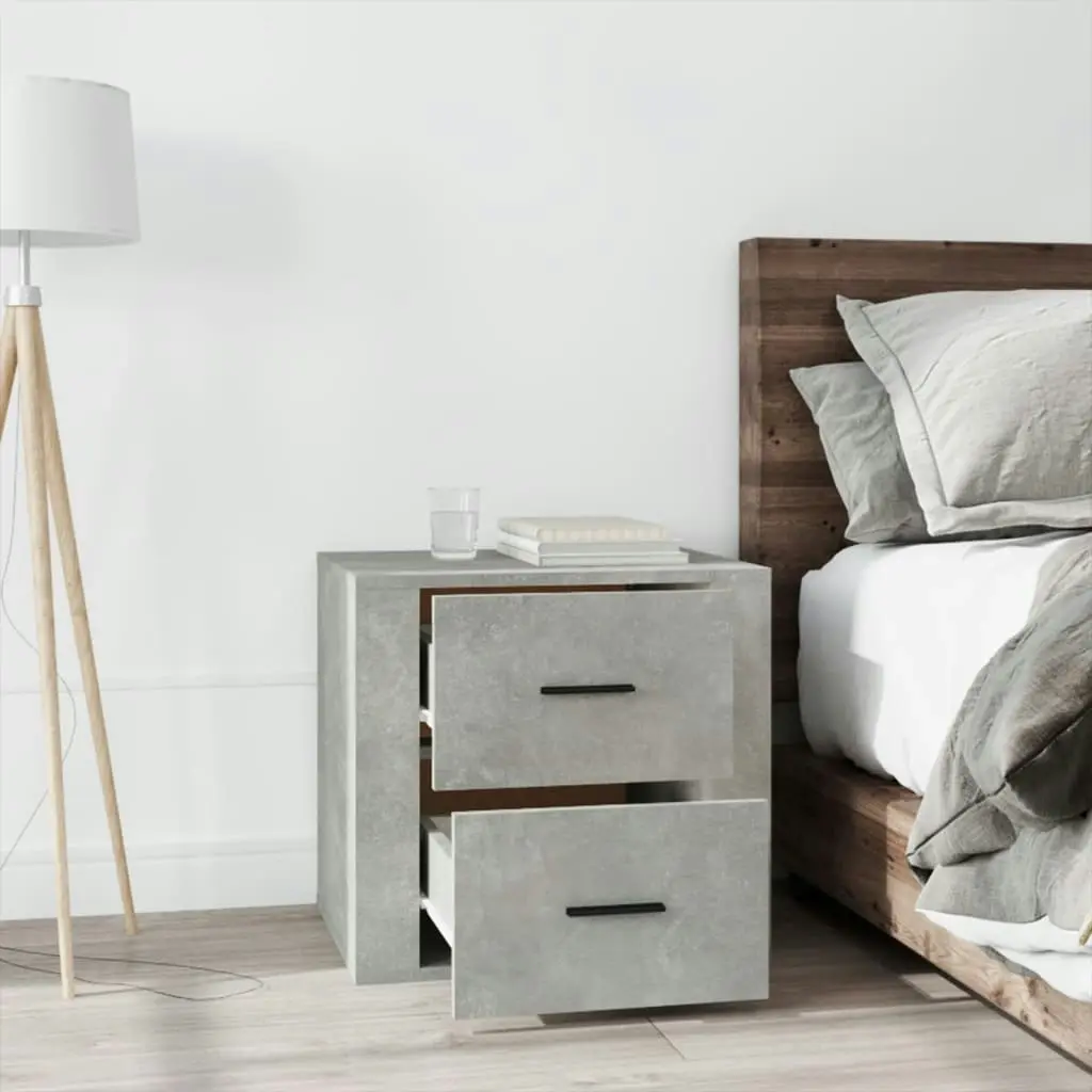 Bedside Cabinet Concrete Grey 50x39x47 cm 816708