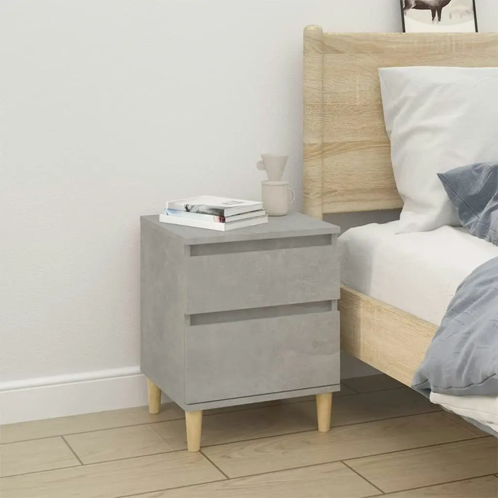 Bedside Cabinet Concrete Grey 40x35x50 cm 821834