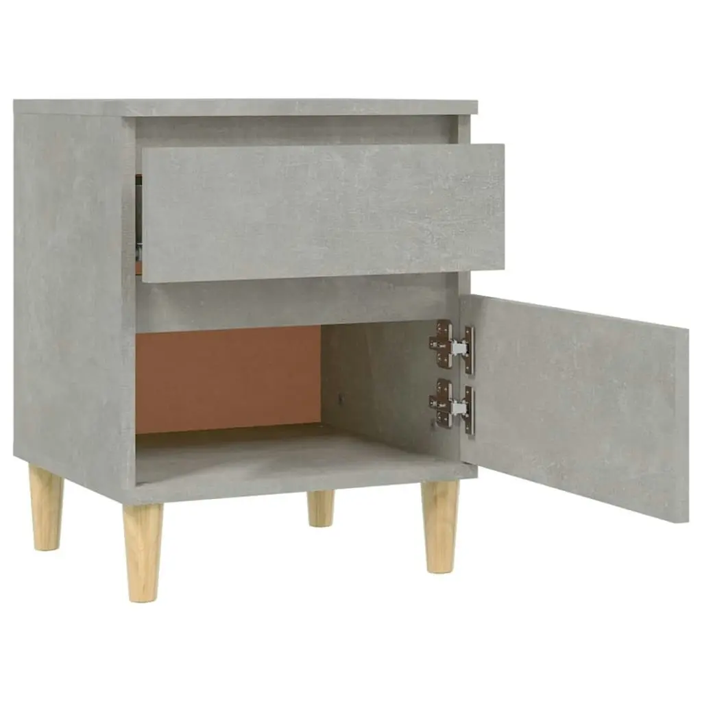 Bedside Cabinet Concrete Grey 40x35x50 cm 821834