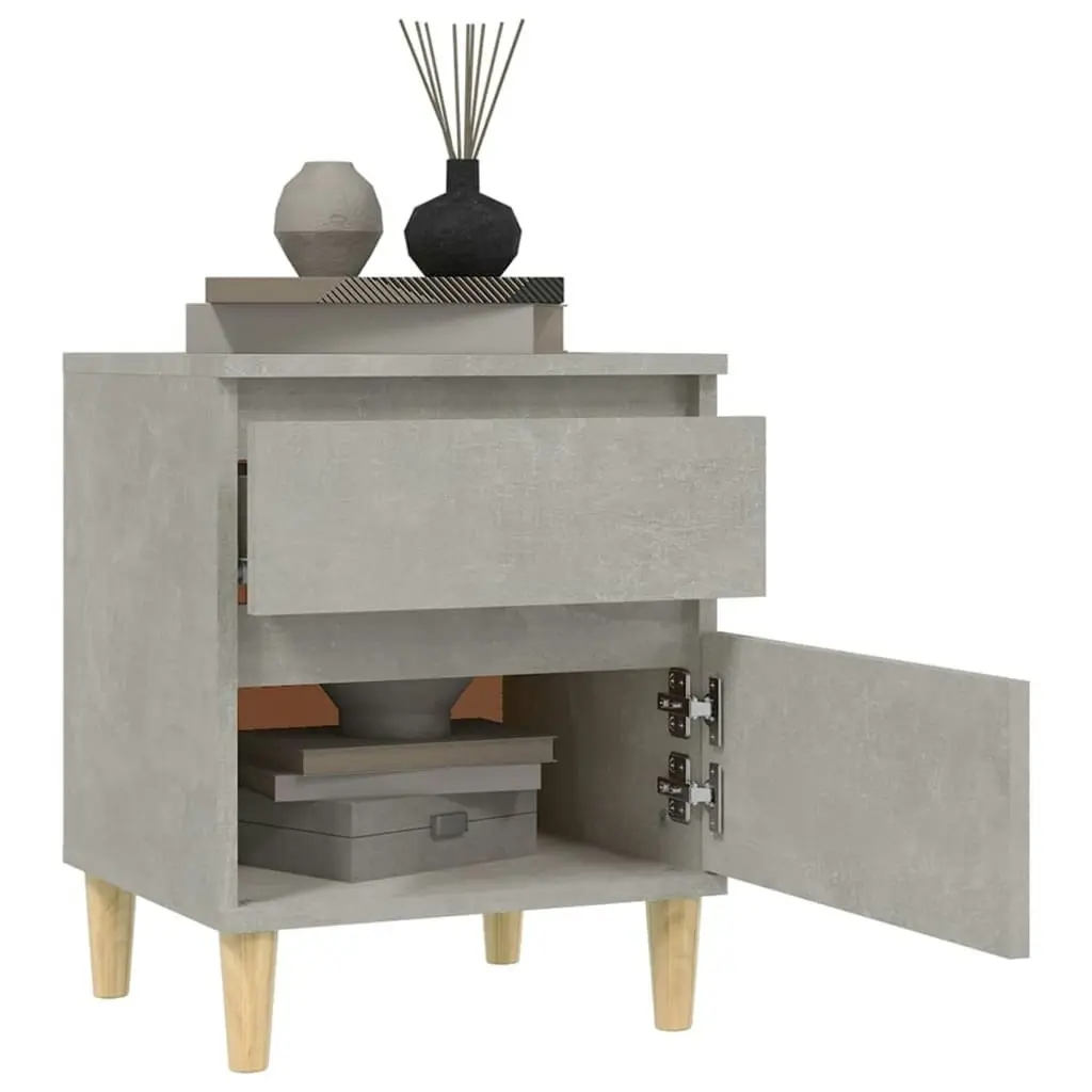 Bedside Cabinet Concrete Grey 40x35x50 cm 821834