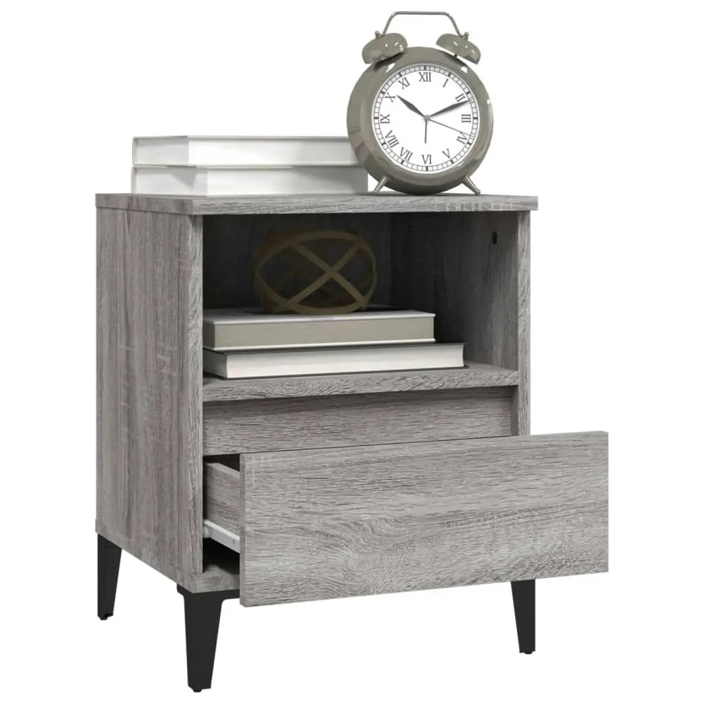 Bedside Cabinet Grey Sonoma 40x35x50 cm 821822