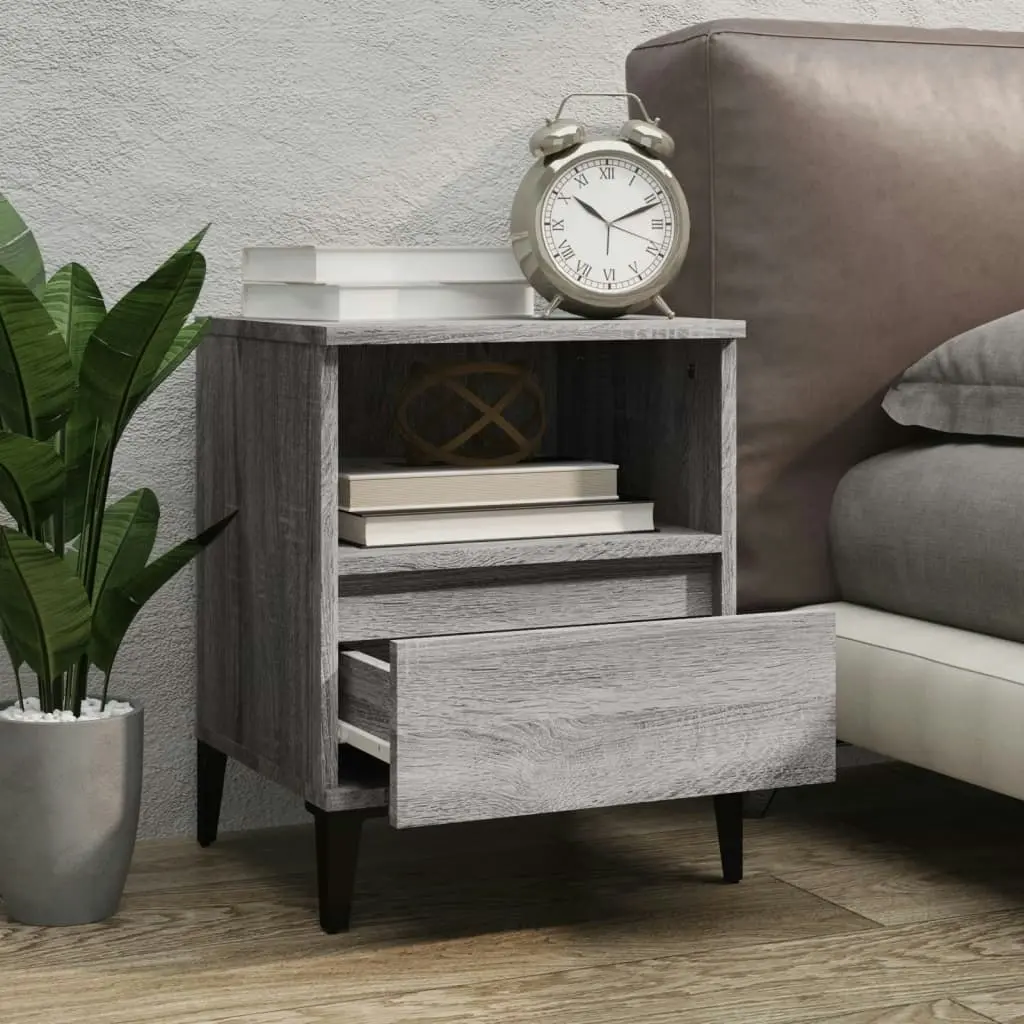 Bedside Cabinet Grey Sonoma 40x35x50 cm 821822