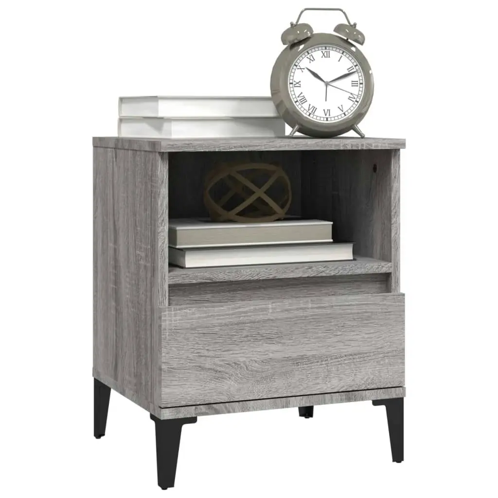 Bedside Cabinet Grey Sonoma 40x35x50 cm 821822