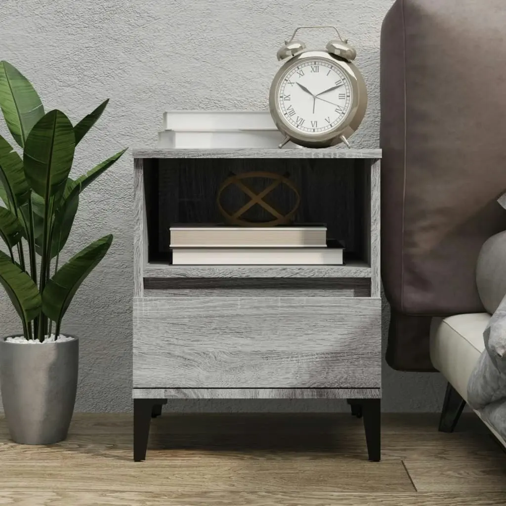 Bedside Cabinet Grey Sonoma 40x35x50 cm 821822