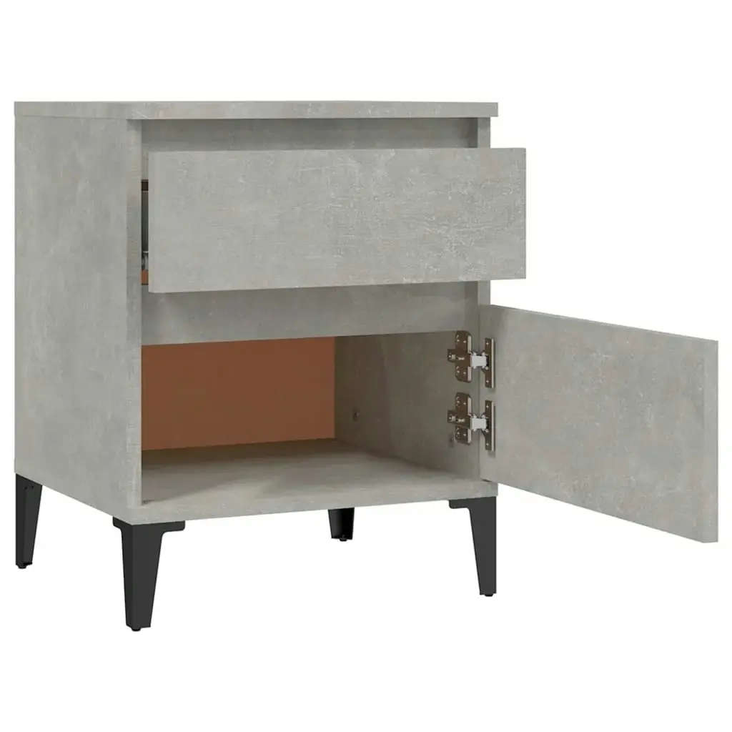 Bedside Cabinet Concrete Grey 40x35x50 cm 821850