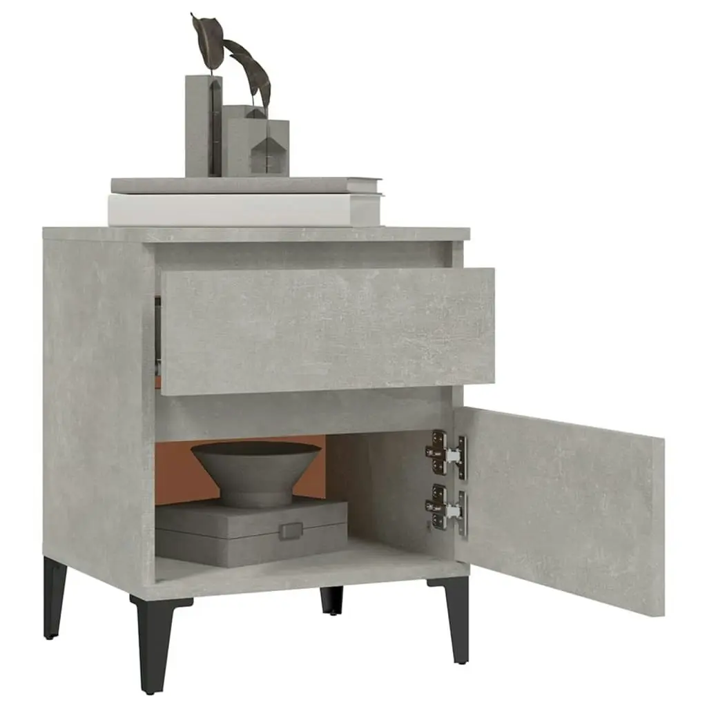 Bedside Cabinet Concrete Grey 40x35x50 cm 821850