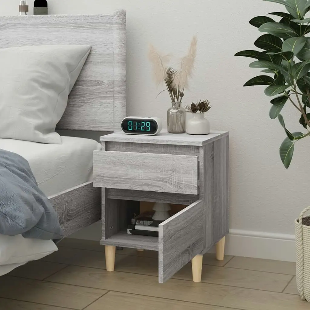 Bedside Cabinet Grey Sonoma 40x35x50 cm 821838