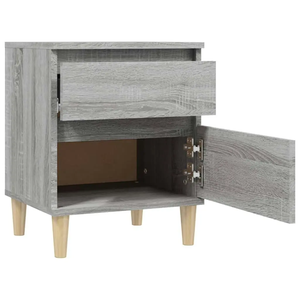 Bedside Cabinet Grey Sonoma 40x35x50 cm 821838