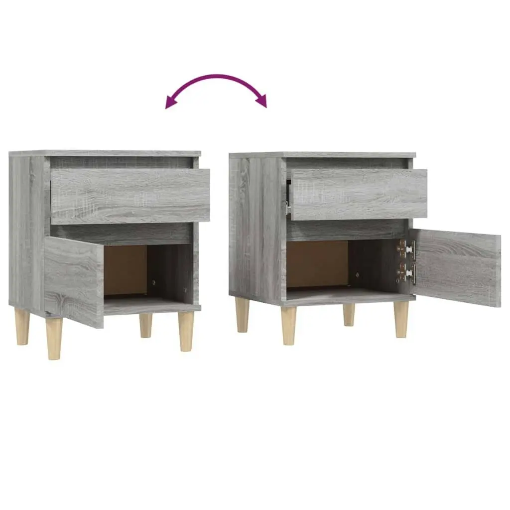 Bedside Cabinet Grey Sonoma 40x35x50 cm 821838